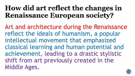 how did changes in art reflect new renaissance ideals? the impact of globalization on cultural exchange