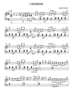 i wonder kanye west piano sheet music and how it reflects his evolution as an artist